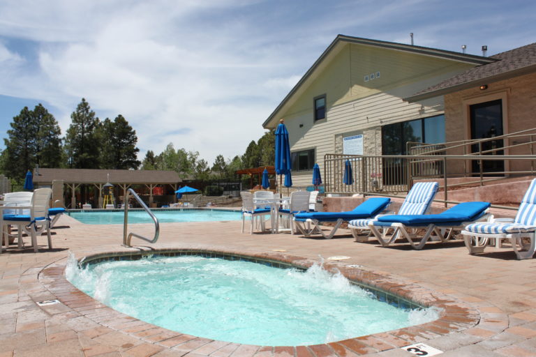 Enjoy the hot water in our Jacuzzi at Bear Paw Clubhouse